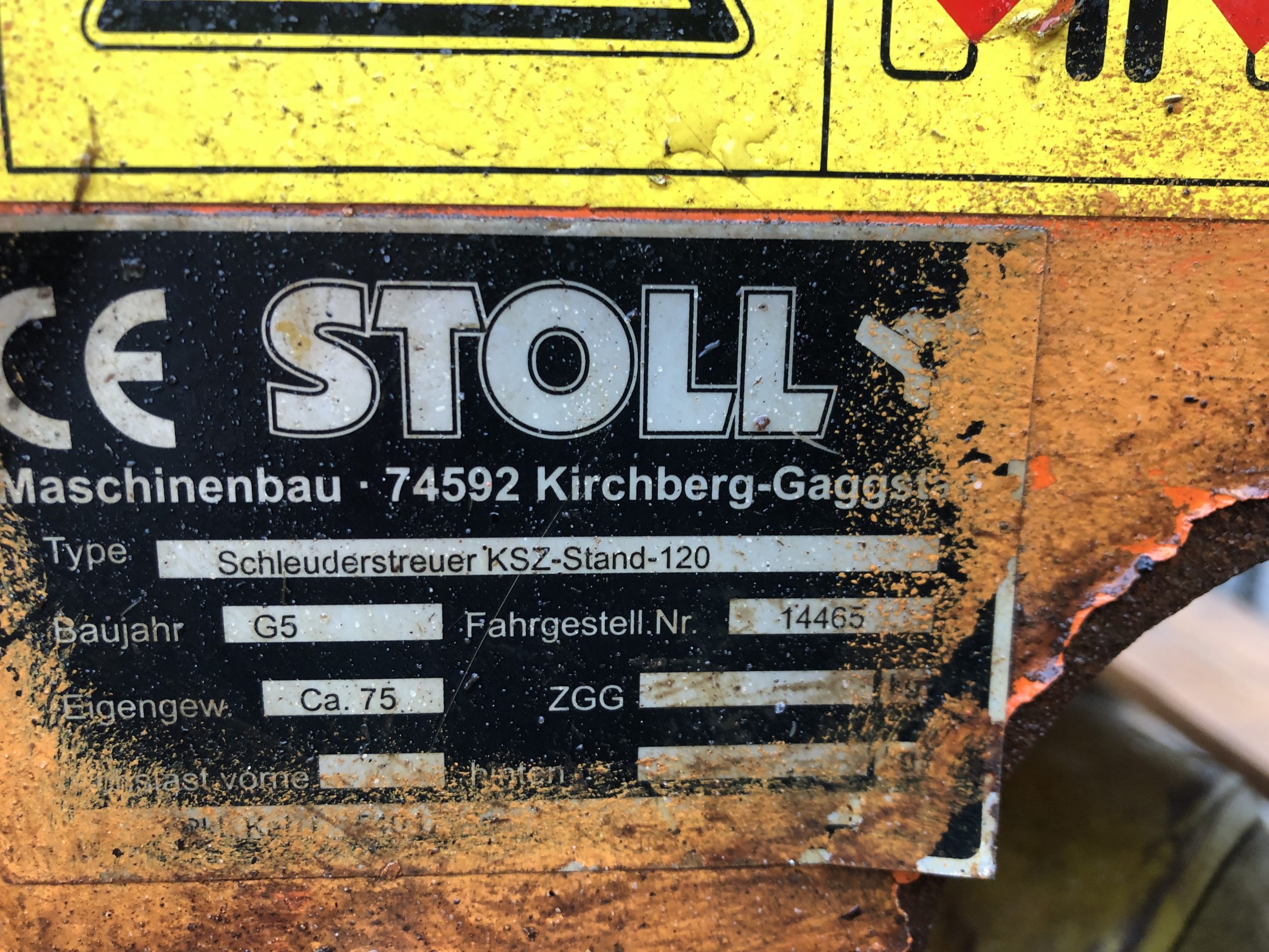 Stoll KSZ-Stand-120 Aufsattel – Schleuderstrauer * Einsatzbereit