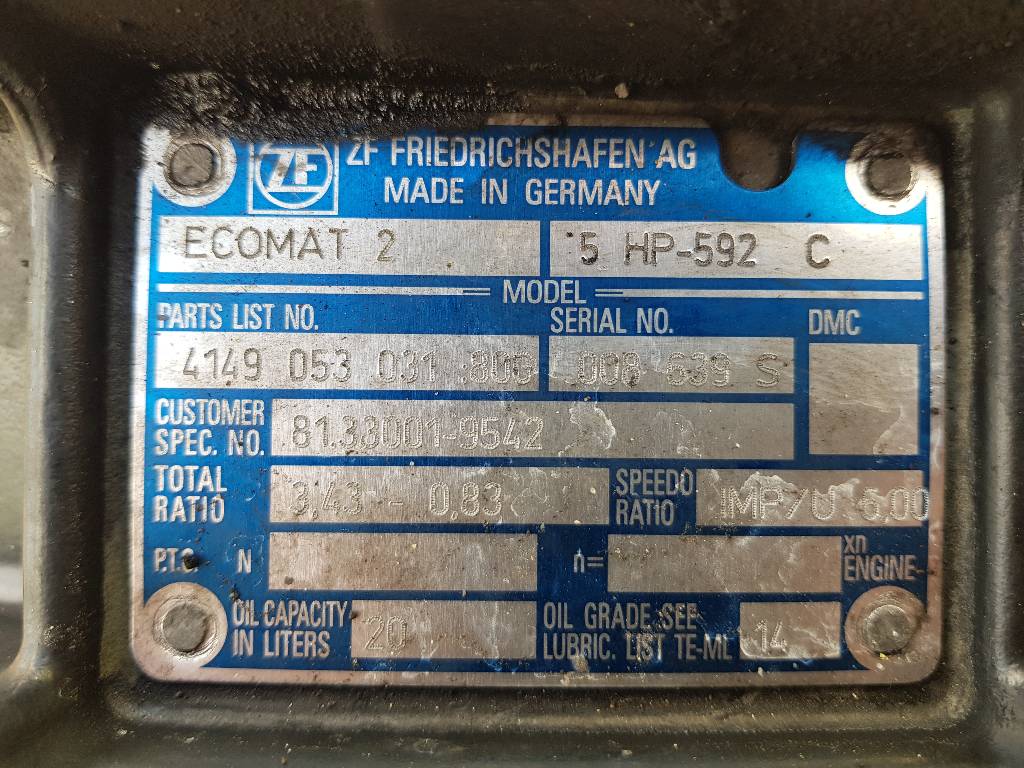 ZF Ecomat 2 5 HP-592C
